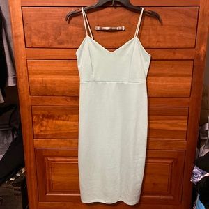 Light teal maternity dress